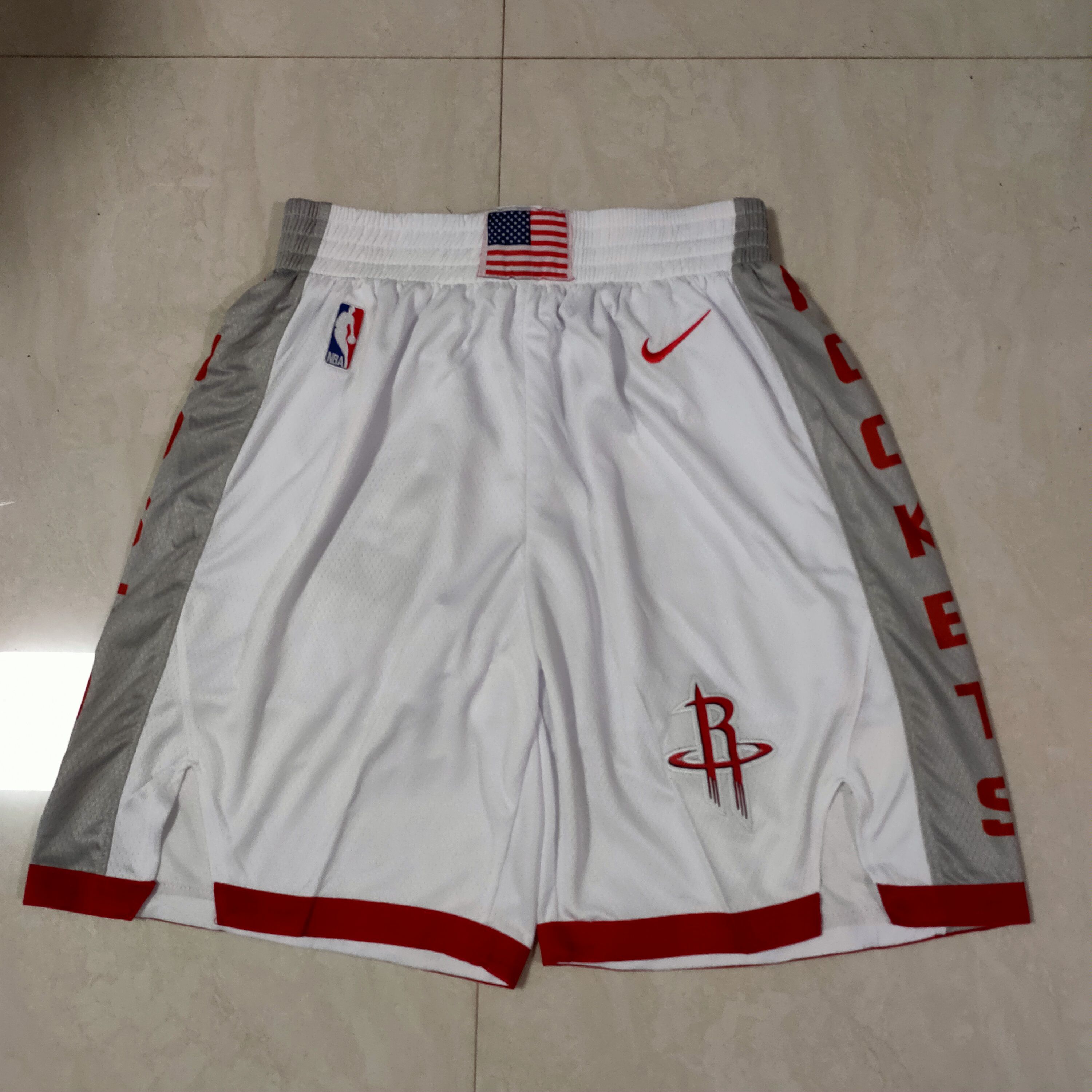 Men NBA Houston Rockets White Shorts 0416->denver nuggets->NBA Jersey